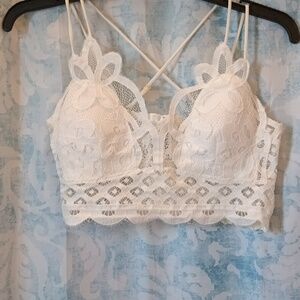 White lacy bralette